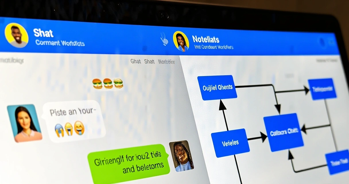 Tekoälychatbot ja tekoälyagentti visuaalisesti rinnastettuna näytöllä
